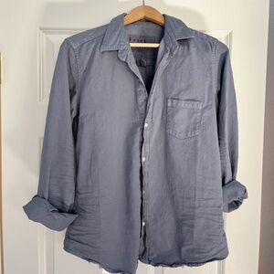 Frank&Eileen Barry Tailored Button-Up Shirt, size M, grey